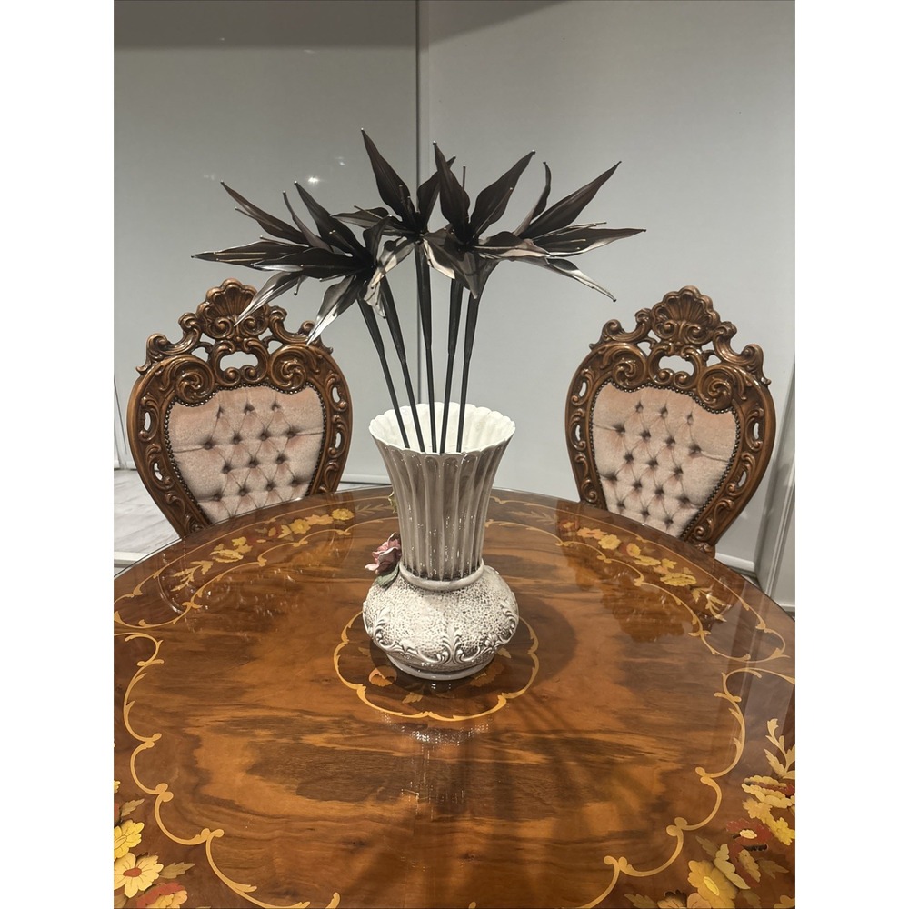 30"Metal Bird of Paradise Flowers Sculpture - Set Of 5